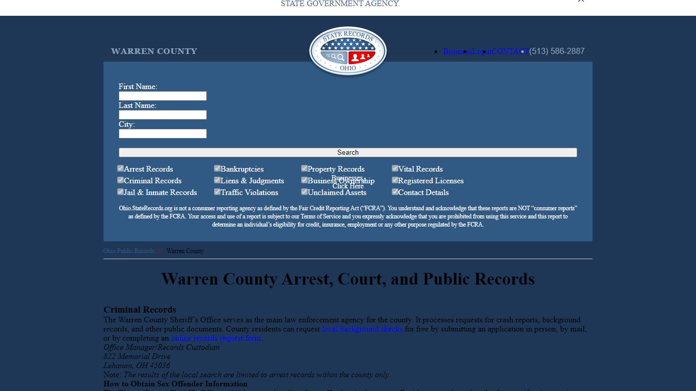 Warren County Arrest, Court, and Public Records